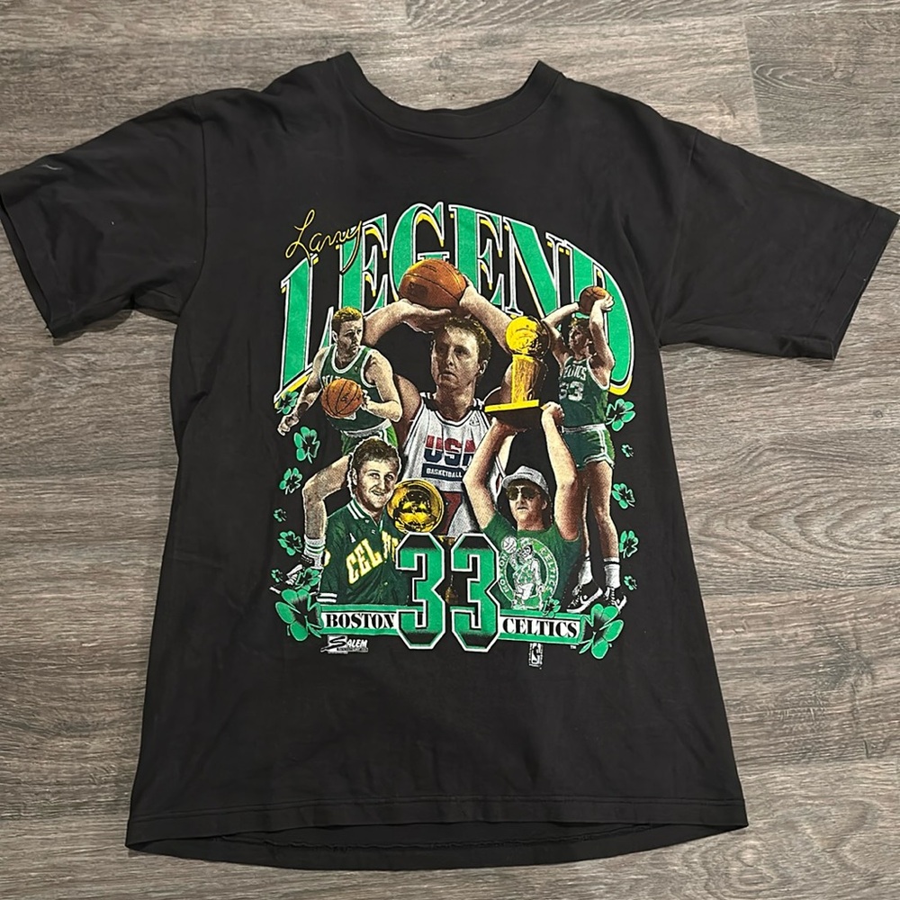 Vintage tee t shirt crewneck basketball Larry bird 90s 80s nba